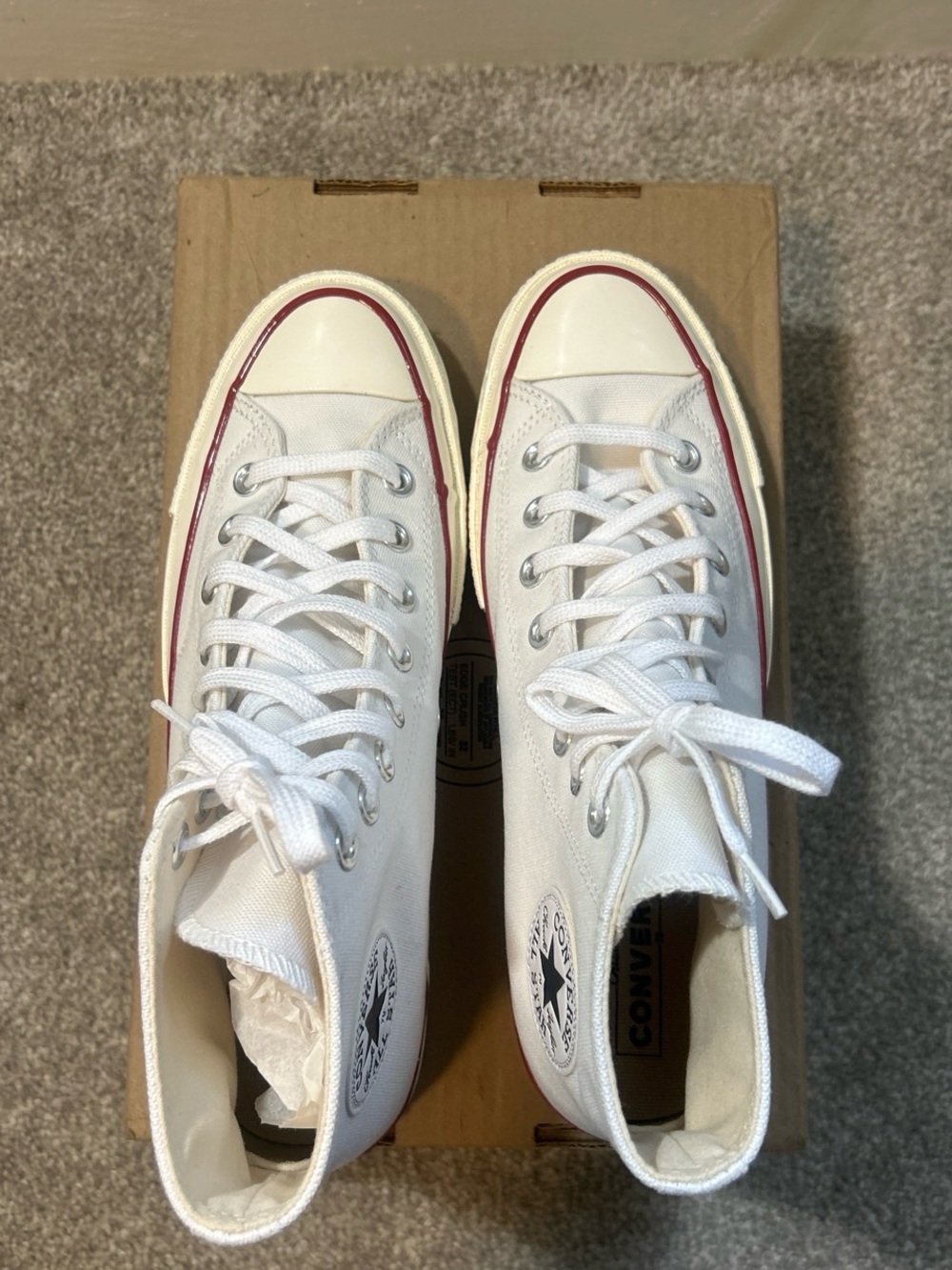Converse All Star 70’s White High-Tops with red stripe - Picture 8 of 8